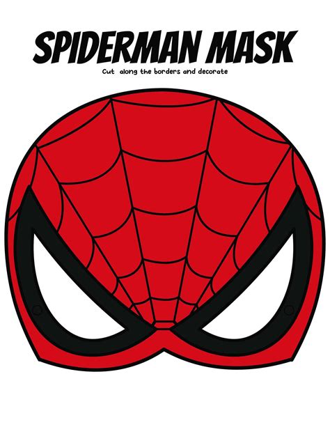 Spiderman mask template 1