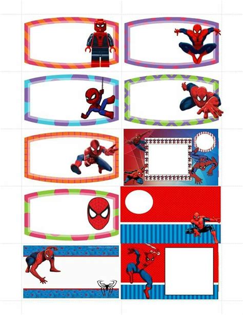 Spider-Man Name Tag Printables