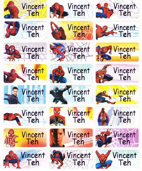 Spider-Man Name Tags for Cosplay