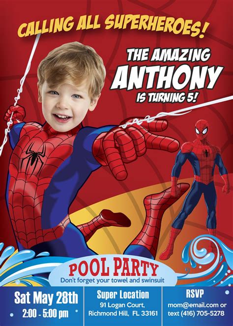 Spiderman Party Invitation Ideas