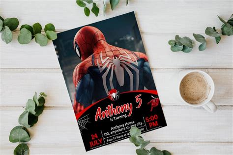 Spiderman Party Invitation Template 5