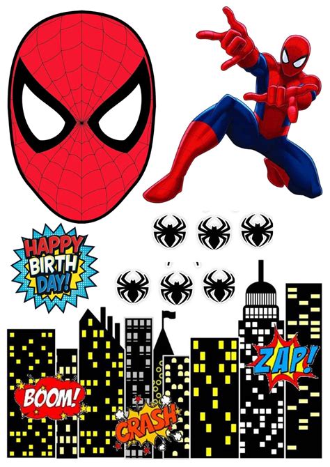 Spiderman printable cake topper