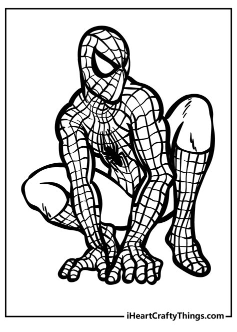 Spiderman Printable Coloring Page for Kids