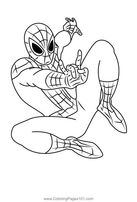 Spiderman Printable Coloring Page for Kids Fun