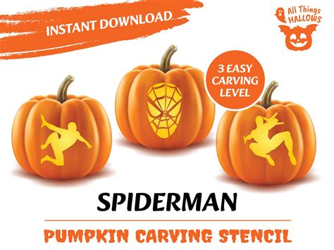 Spider-Man Pumpkin Carving Template 5