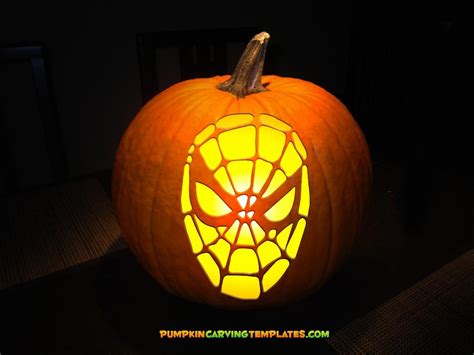 Spiderman pumpkin carving templates