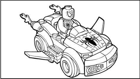 Spiderman Racing Car Coloring Page