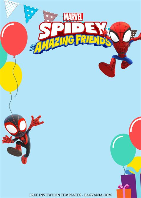 Spidey Birthday Party Invitations Templates 4