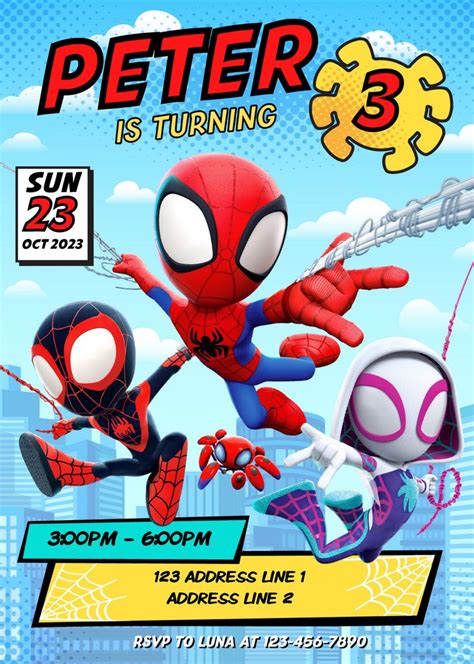 Spidey Invitation Template 1