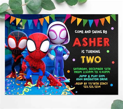 Spidey Invitation Template 10