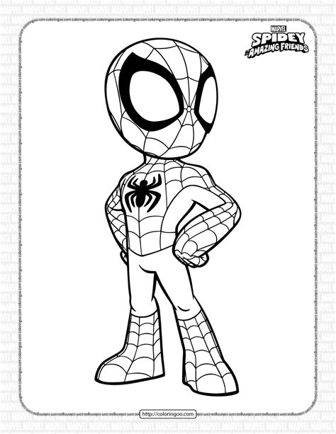 Spidey Printable Coloring Pages For Kids Fun