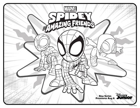 Spidey Printable Coloring Pages For Kids Fun