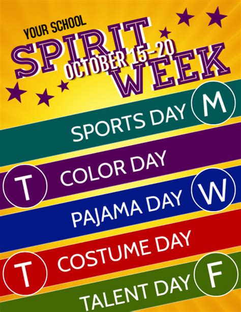 Spirit week poster design