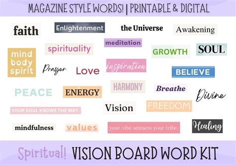 Spiritual Vision Board Template