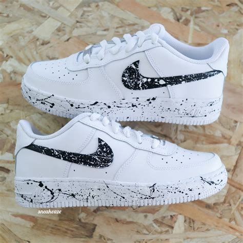 Splatter paint Air Force 1s with an abstract touch