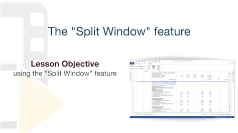 Split Window Feature in Excel