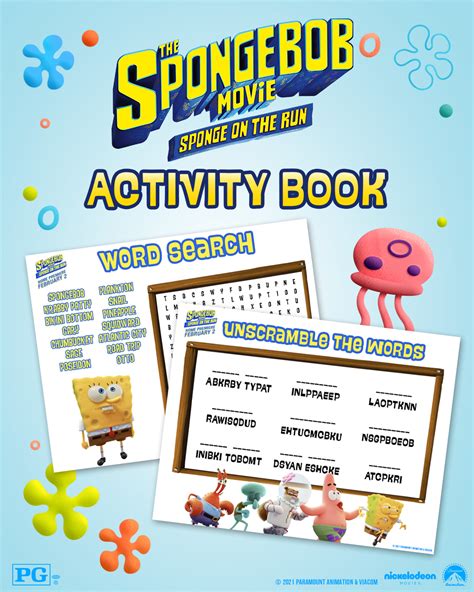 SpongeBob Activity Sheet