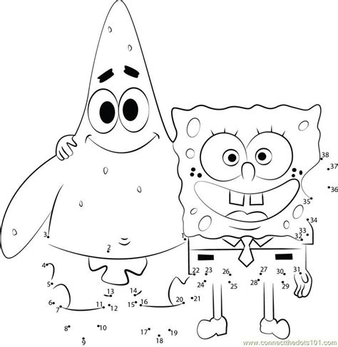 Spongebob Printable Connect the Dots