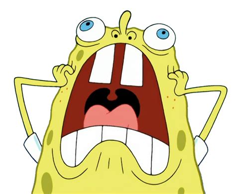 Spongebob screaming in surprise