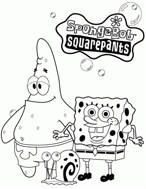 SpongeBob SquarePants Coloring Page