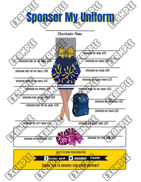 Sponsor My Uniform Template