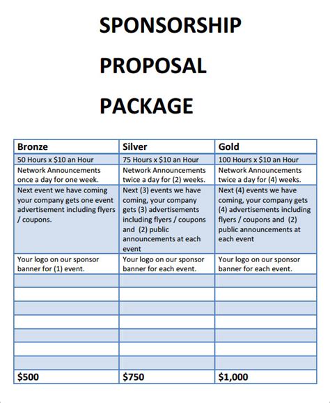 Sponsorship Proposal