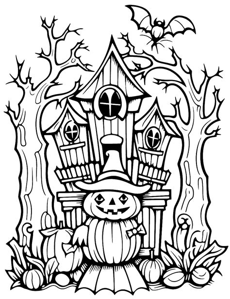 Spooky Coloring Pages For Kids Halloween Fun