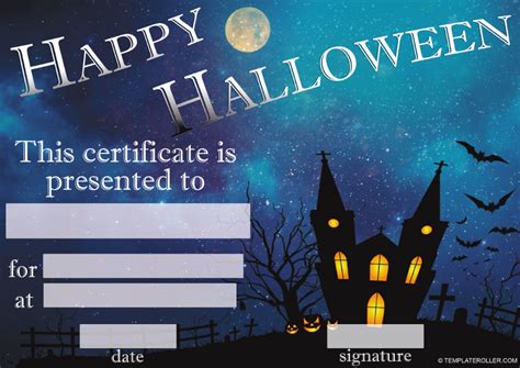 Spooky Halloween Certificate Templates