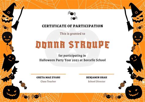 Spooky Halloween Certificate Templates