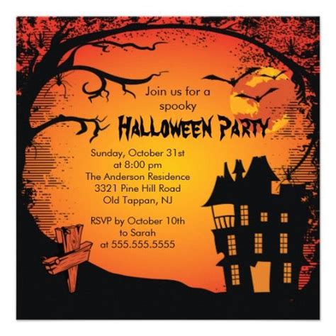 Spooky Halloween Party Invitations Etiquette Gallery 5