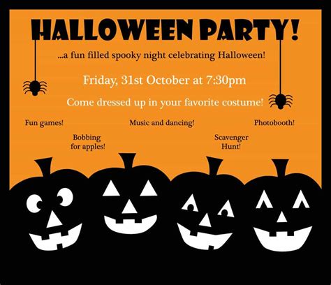 Spooky Halloween Party Invitations Wording