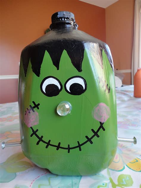 Spooky milk jug decorations