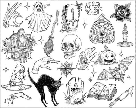 Spooky temporary tattoos for Halloween