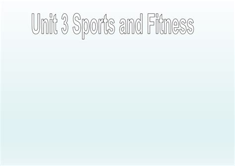 Sports and Fitness