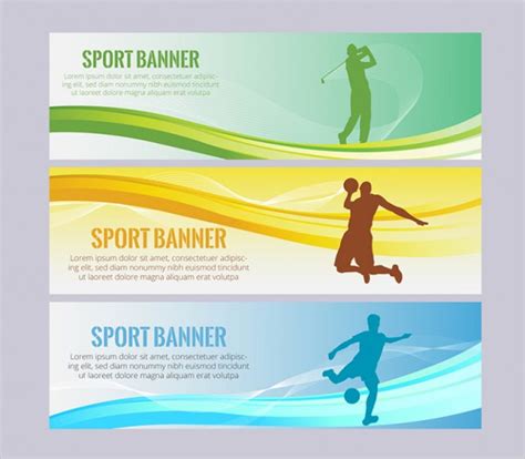 Sports banner templates Photoshop designs