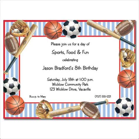 Sports Bar Invitation