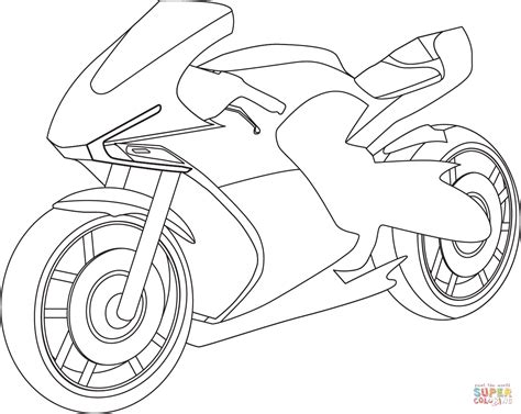 Sports Bike Coloring Page