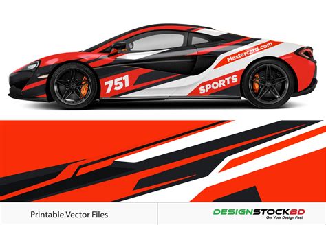 Sports Car Wrap Template