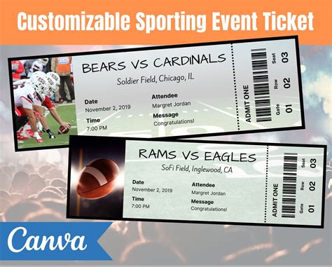 Sports Event Ticket Template