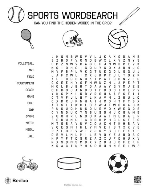 Sports Frenzy Word Search