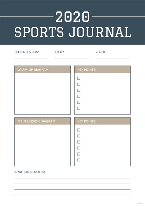 Sports Journal Template