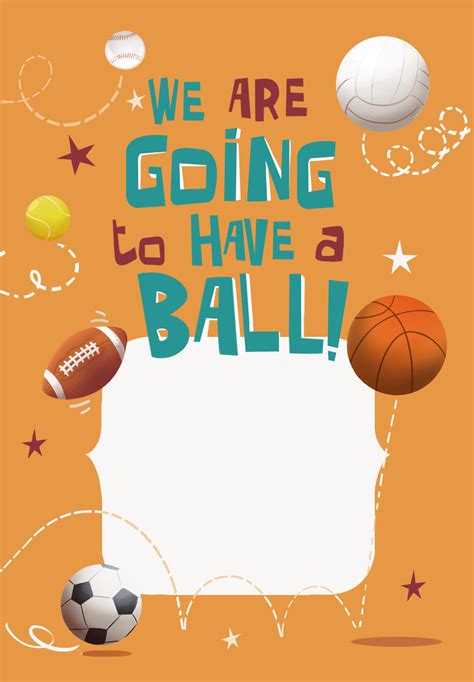 Sports Party Invitation Template