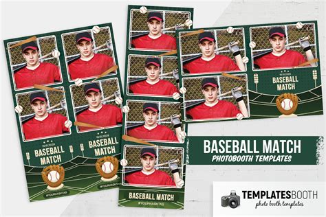 A sports photo booth template