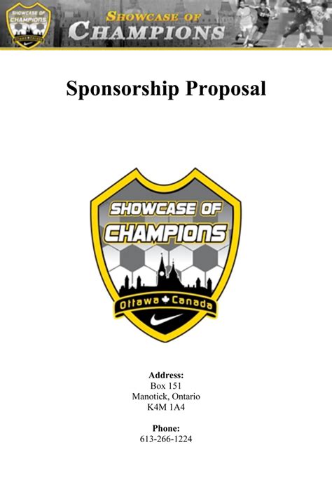 Sports Sponsorship Proposal