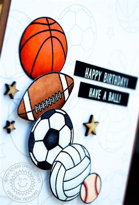 Sports-themed birthday card