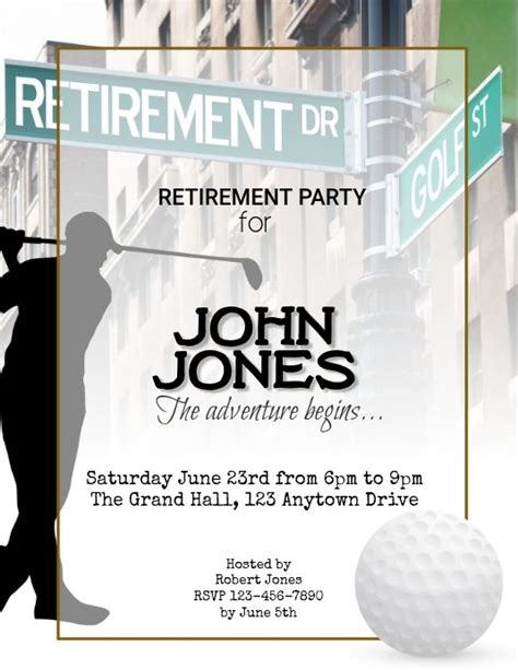 Sports-Themed Retirement Party Flyer