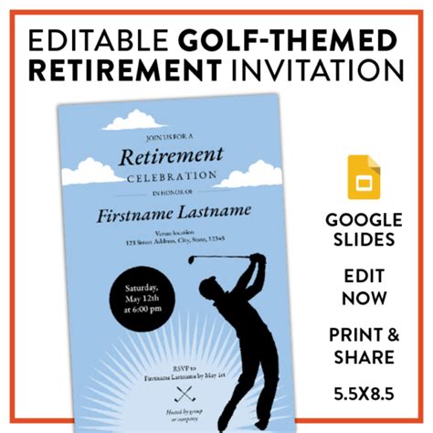 Sports-Themed Retirement Party Invitation