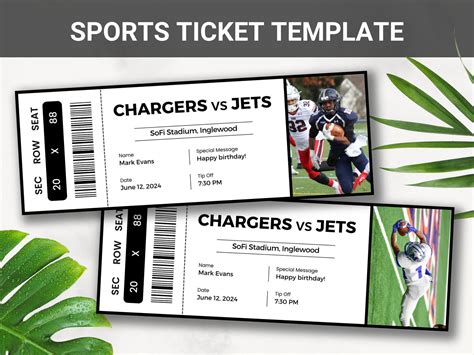 Sports Ticket Template