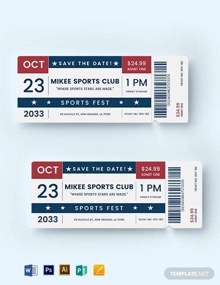 Sports Ticket Template