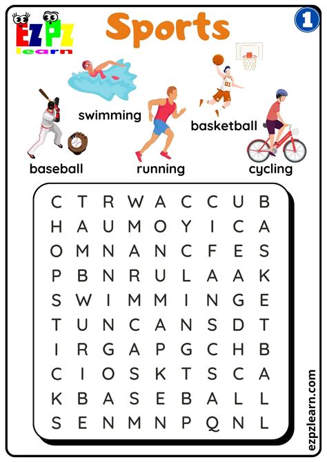 Sports Word Search